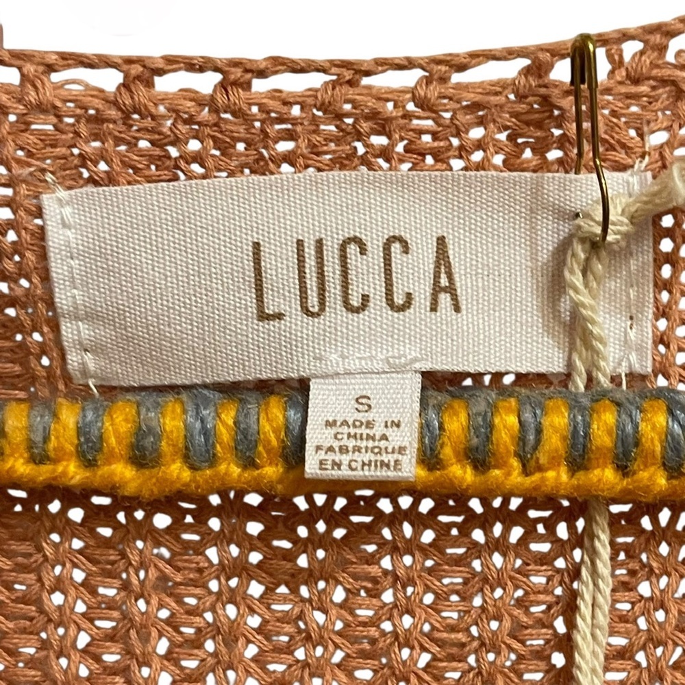 NWT Lucca Couture Maia Linen Cotton Knit Jogger and Duster Set in Clay Sz Small - Picture 4 of 14